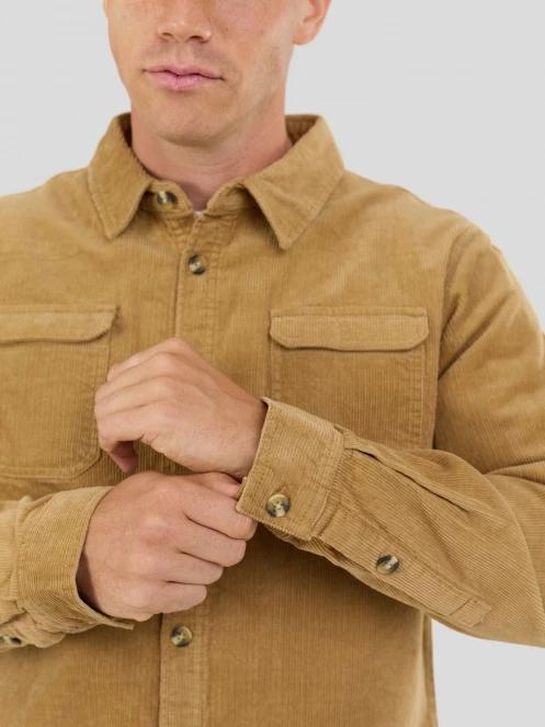 Fundango Oregon Corduroy Shirt herren langarmhemd gelb 7