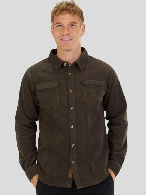 Fundango Oregon Corduroy Shirt herren langarmhemd grün 2