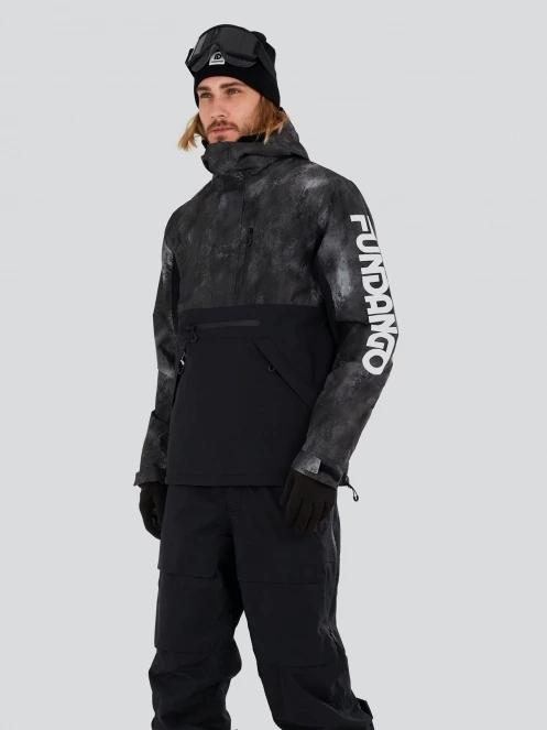 Fundango Tilbury ECO Logo Anorak herren skijacke Schwarz 2