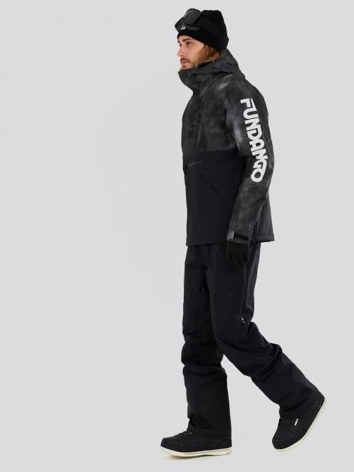 Fundango Tilbury ECO Logo Anorak herren skijacke Schwarz 4