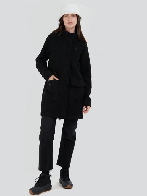 Fundango Elle Fleece Jacket damen übergangsjacke Schwarz 4