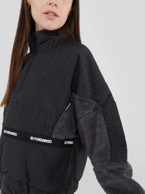 Fundango Calypso Hybrid Pullover damen fleecepullover Schwarz 6