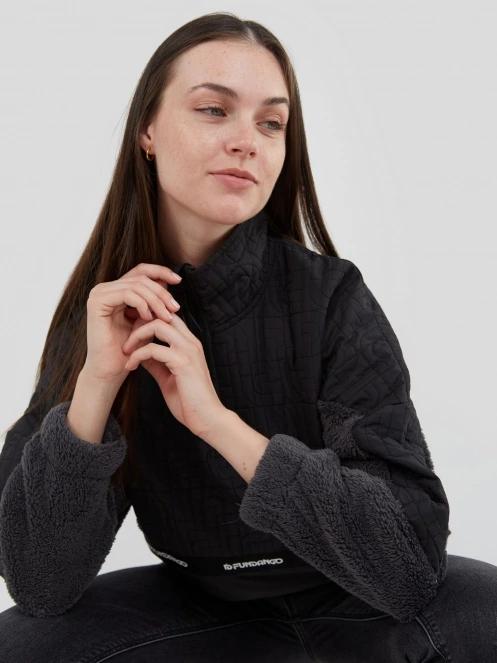 Fundango Calypso Hybrid Pullover damen fleecepullover Schwarz 7