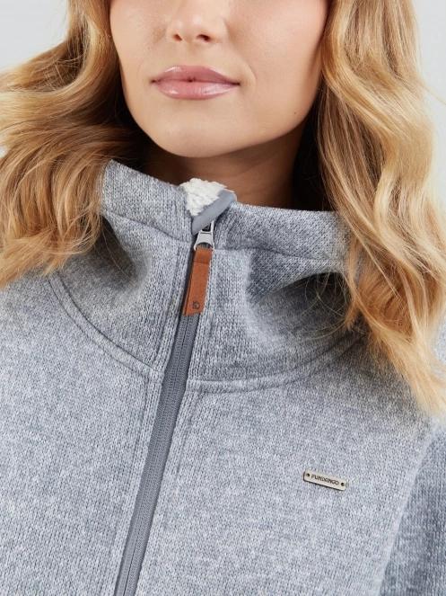 Fundango Ara Fleece Jacket damen fleecepullover grau 5