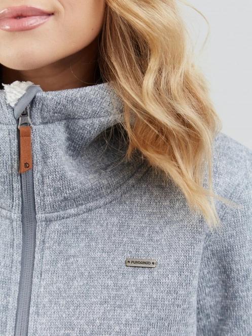 Fundango Ara Fleece Jacket damen kapuzenpullover grau 6