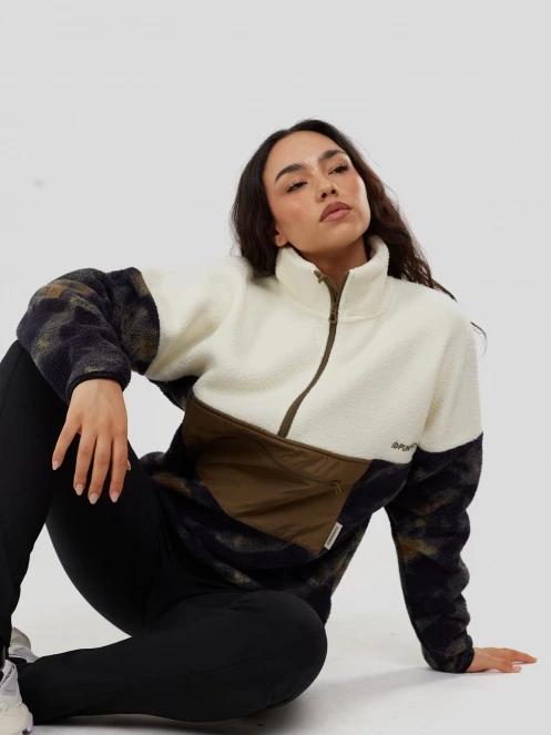 Fundango Riva Hybrid Pullover damen hybrid-midlayer grün 5