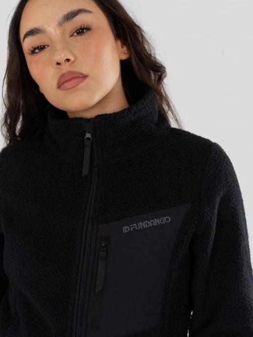 Fundango Shiloh Fleece Jacket damen fleecepullover Schwarz 5