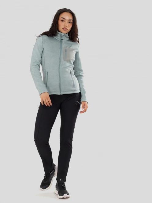 Fundango Antilles Melange Jacket damen fleecepullover grün 4