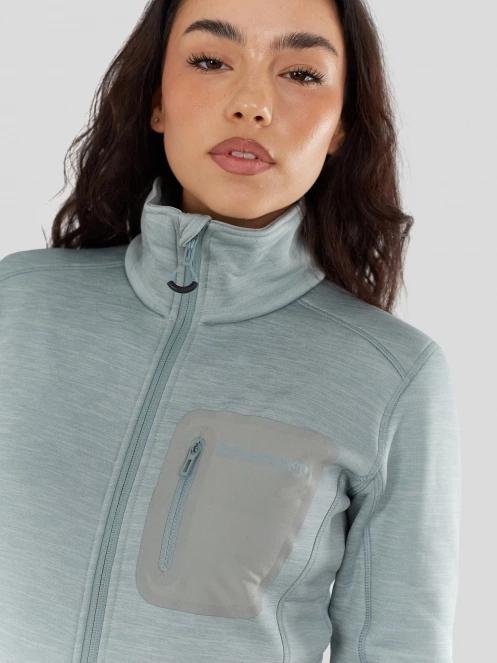 Fundango Antilles Melange Jacket damen fleecepullover grün 6