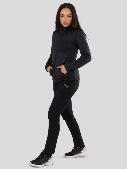 Fundango Antilles Melange Jacket damen fleecepullover Schwarz 4