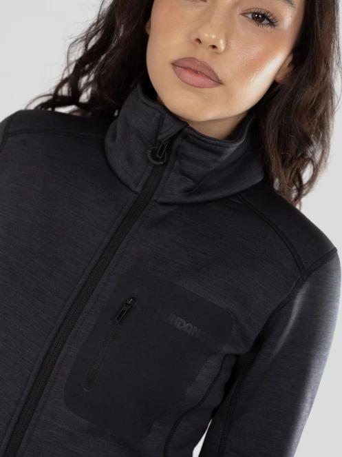 Fundango Antilles Melange Jacket damen fleecepullover Schwarz 5