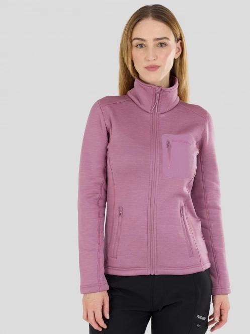 Fundango Antilles Melange Jacket damen fleecepullover rosa 2