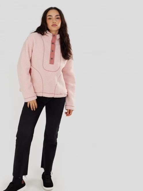 Fundango Juniper Pile Jacket damen kapuzenpullover rosa 4