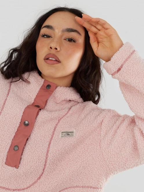Fundango Juniper Pile Jacket damen kapuzenpullover rosa 6