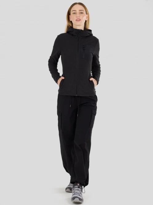 Fundango Nigata Full Zip Hoodie damen hybrid-midlayer Schwarz 4