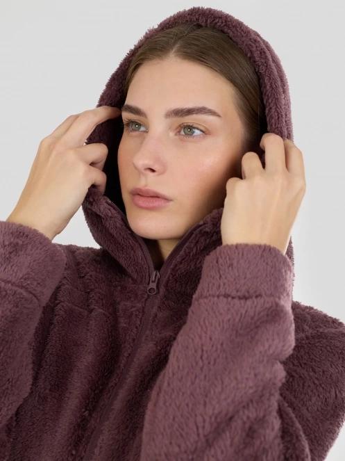 Fundango Zealand Plush Pile Jacket damen fleecepullover lila 7