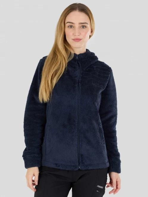 Fundango Zealand Plush Pile Jacket damen fleecepullover dunkelblau 2