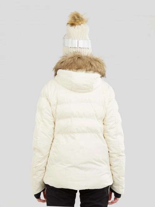 Fundango Elyra Fur Padded Jacket damen gesteppt skijacke weiß 3