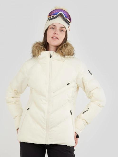 Fundango Elyra Fur Padded Jacket damen gesteppt skijacke weiß 6