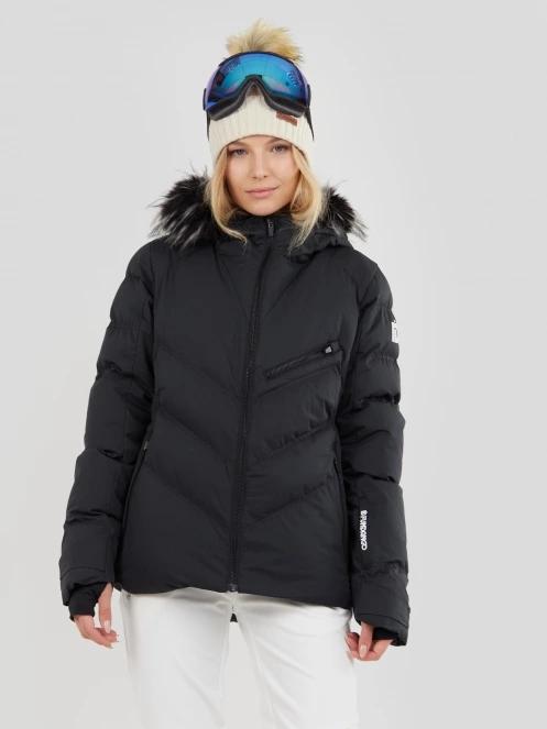 Fundango Elyra Fur Padded Jacket damen gesteppt skijacke Schwarz 2
