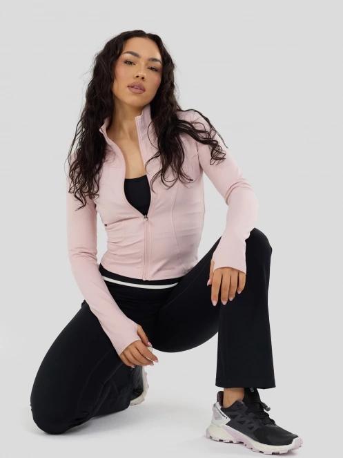 Fundango Flop Zip Up Top damen langarm sport t-shirt rosa 2