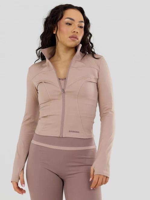 Fundango Flop Zip Up Top damen langarm sport t-shirt rosa 2