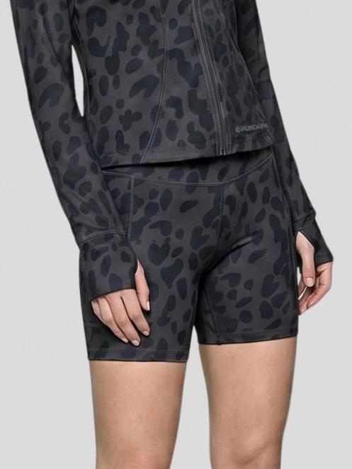 Fundango Flop Zip Up Top damen langarm sport t-shirt Schwarz 5