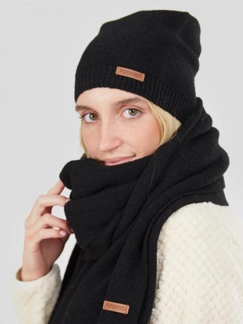 Fundango Nara Beanie damen strickmütze Schwarz 3