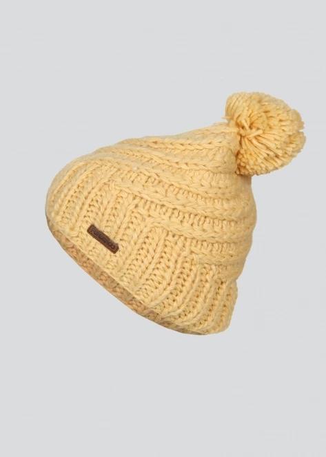 Fundango Glen Beanie damen bommelmütze gelb 2