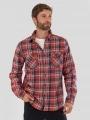 Fundango Roddy Lined Shirt herren hemdjacke rot 1