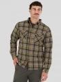 Fundango Roddy Lined Shirt herren hemdjacke oliv 1