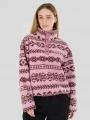Fundango Pacha Fleece Jacket damen fleecepullover rosa 1