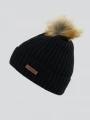Fundango Merna Beanie damen bommelmütze Schwarz 1