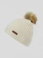 Fundango Merna Beanie damen bommelmütze weiß 1