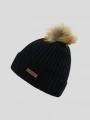 Fundango Merna Beanie damen bommelmütze Schwarz 1